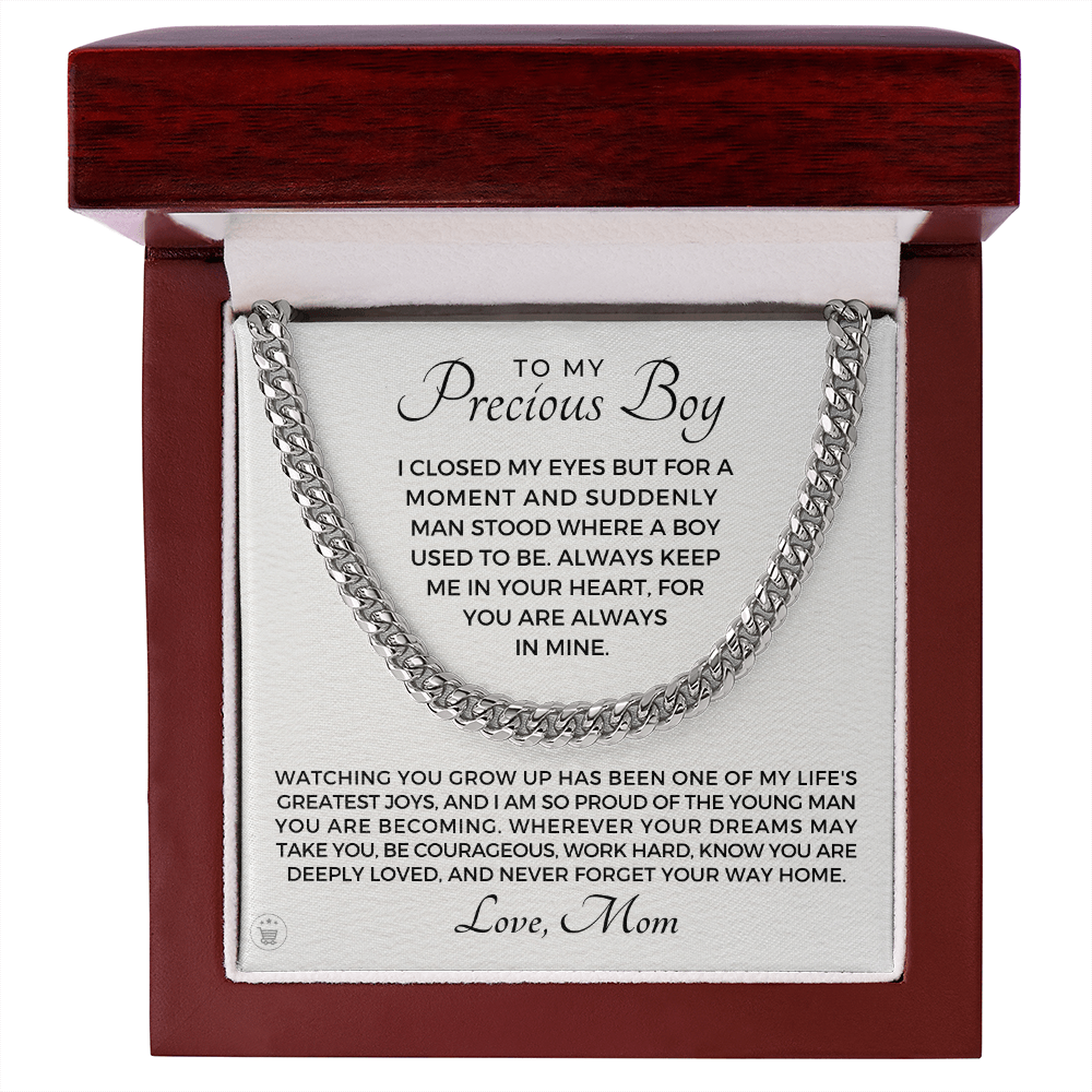 Gift for Adult Son From Mom | Your Way Home Cuban Link Chain 0597T1