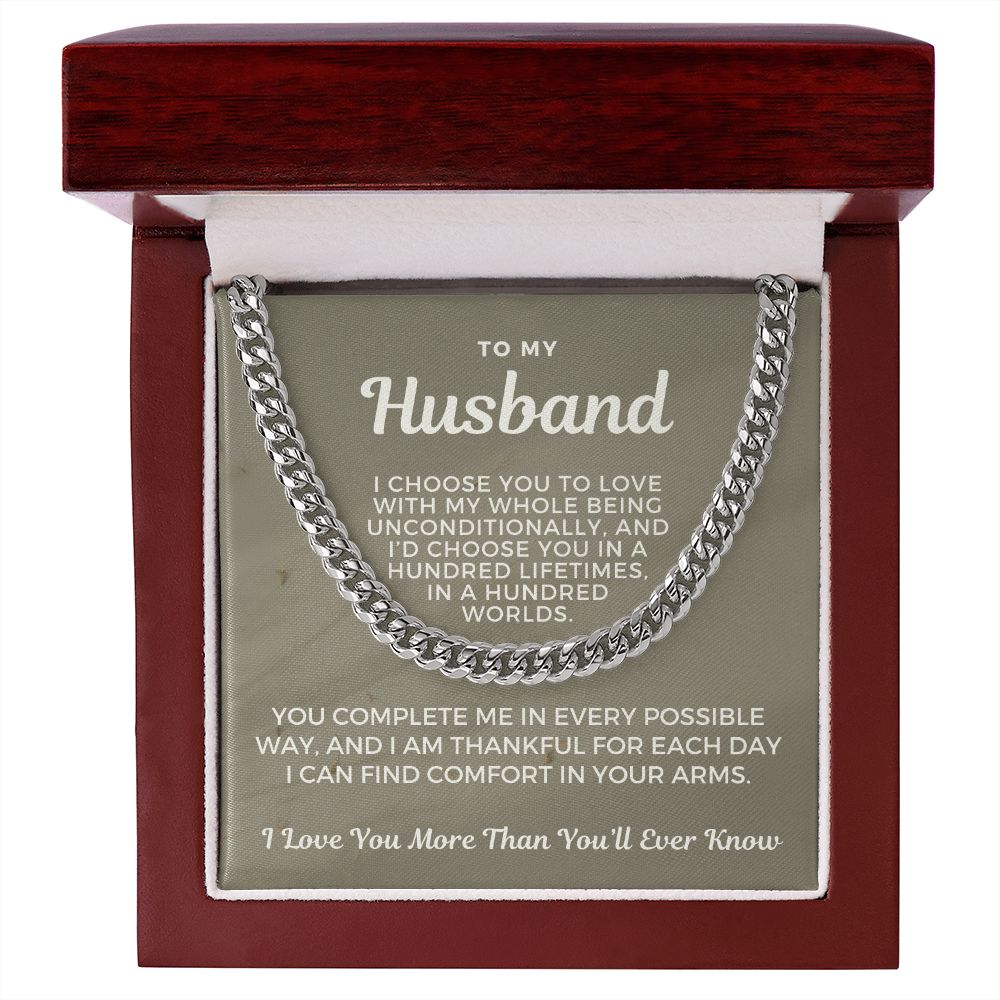 Gift For Husband | I Choose Cuban Link Chain 0695T15