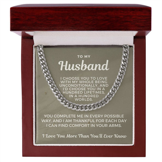 Gift For Husband | I Choose Cuban Link Chain 0695T15