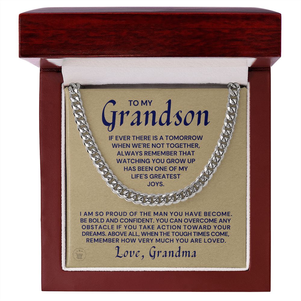 Grandson Gift from Grandma | So Proud Cuban Link Chain 0602T9
