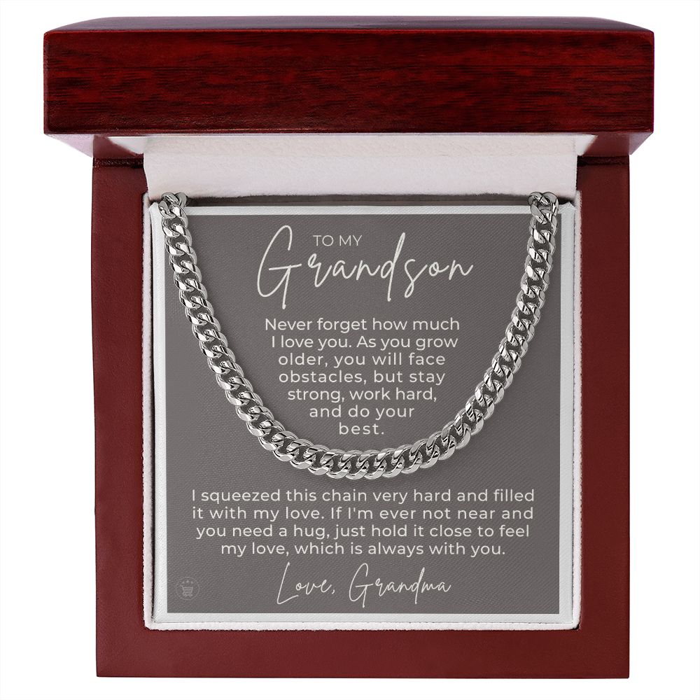 Grandson Gift from Grandma | Best Things Cuban Link Chain 0614T12