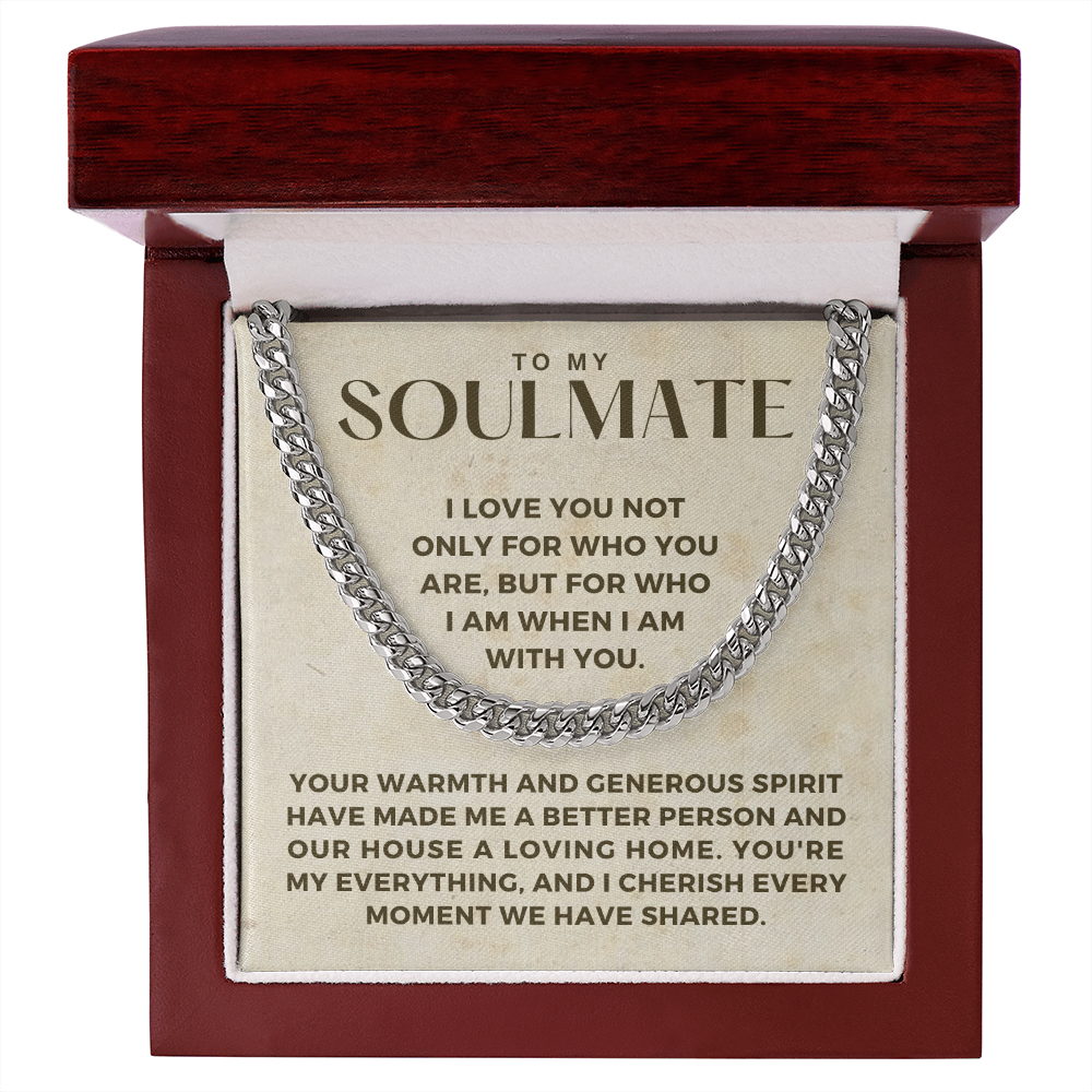 Soulmate Gift | My Everything Cuban Link Chain 0567T8