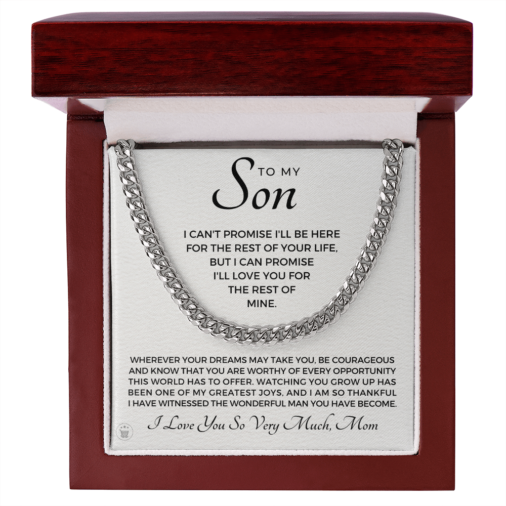 Gift for Adult Son From Mom | Greatest Joys Cuban Link Chain 0595T1