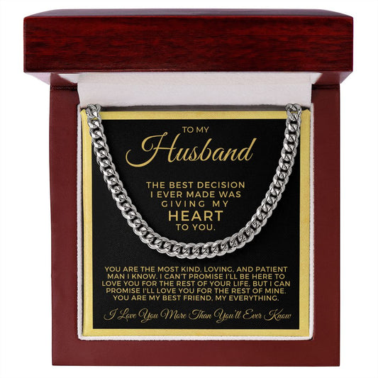 Gift For Husband | Promise Cuban Link Chain 0692T11