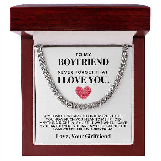 Gift For Boyfriend | Love Of My Life Cuban Link Chain 0770T1C