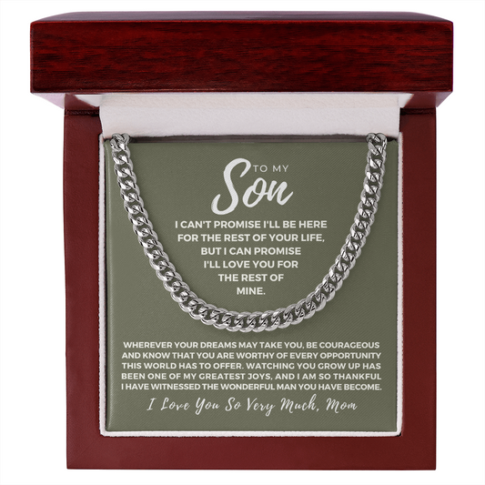 Gift for Adult Son From Mom | Greatest Joys Cuban Link Chain 0595T8