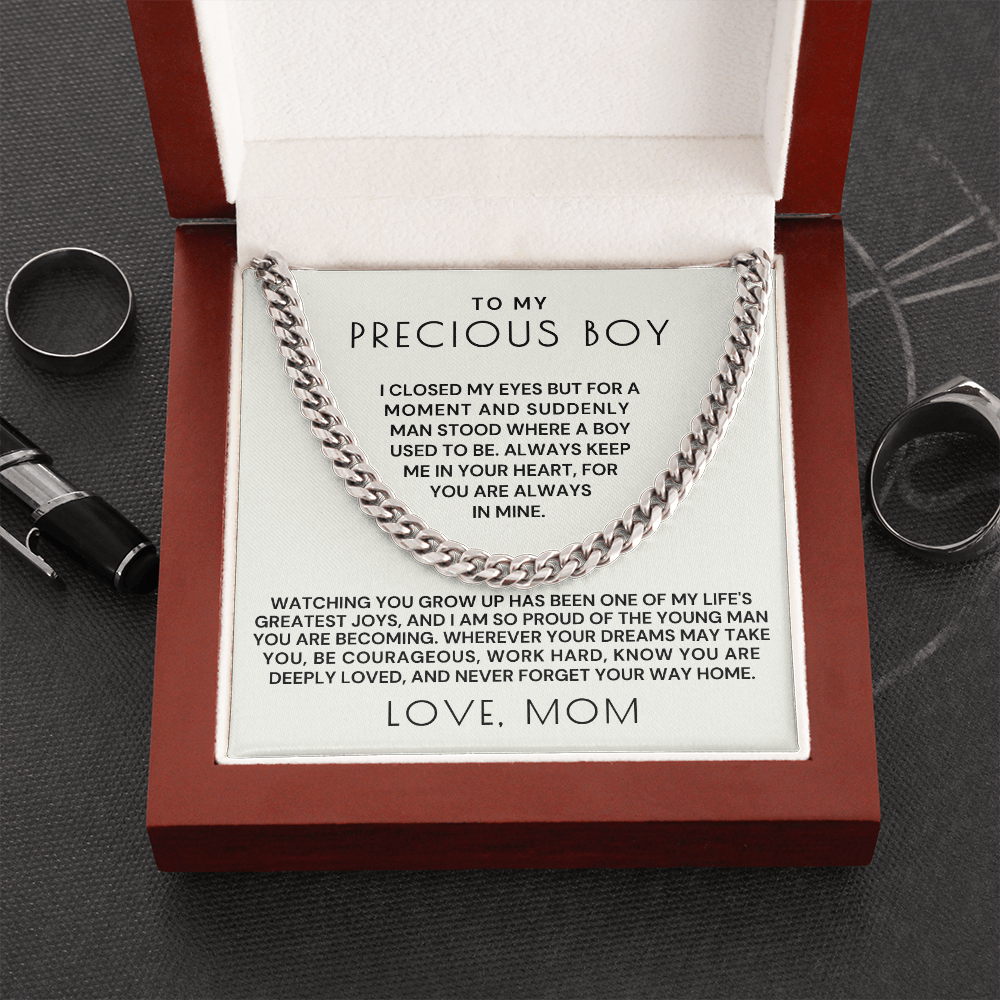 Gift for Adult Son From Mom | Your Way Home Cuban Link Chain 0597T16