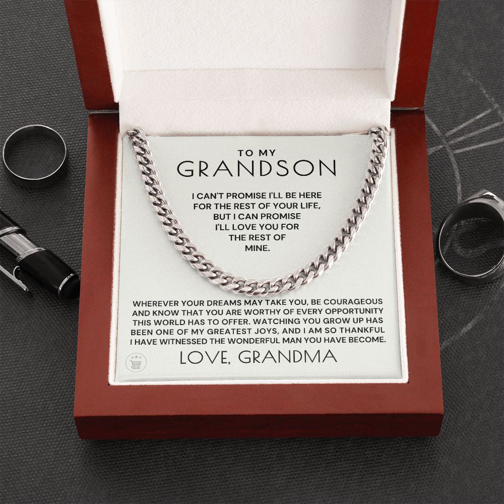 Grandson Gift from Grandma | Greatest Joys Cuban Link Chain 0603T3