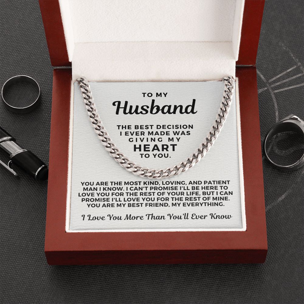 Gift For Husband | Promise Cuban Link Chain 0692T1