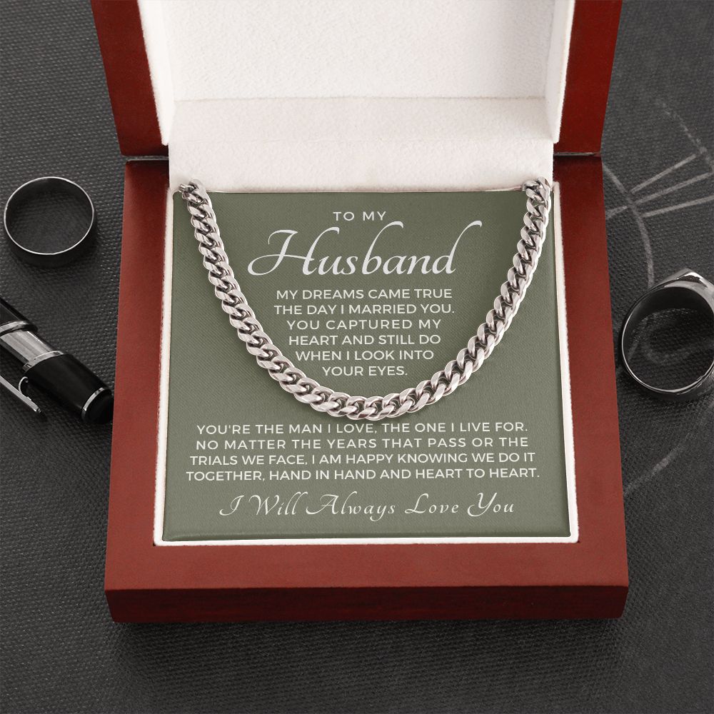 Gift For Husband | I Live For Cuban Link Chain 0699T8