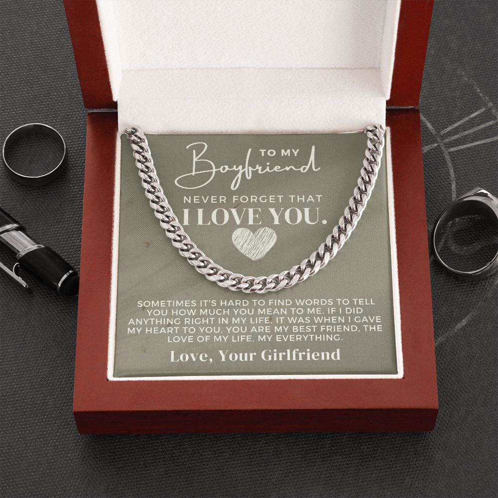 Gift For Boyfriend | Love Of My Life Cuban Link Chain 0770T8C