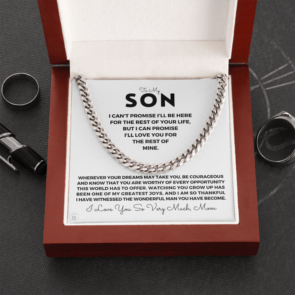 Gift for Adult Son From Mom | Greatest Joys Cuban Link Chain 0595T3
