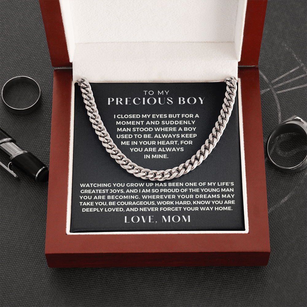 Gift for Adult Son From Mom | Your Way Home Cuban Link Chain 0597T4