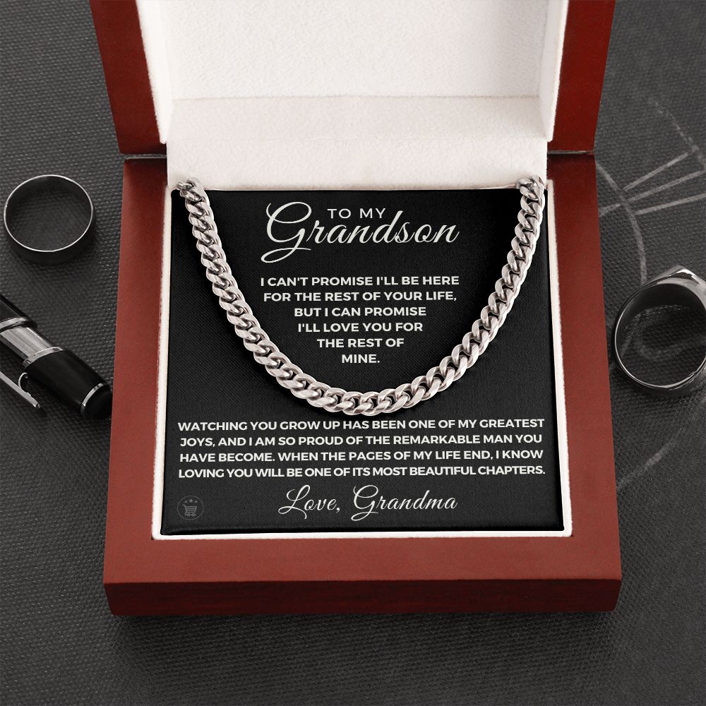 Grandson Gift from Grandma | Greatest Joys Cuban Link Chain 0616T5