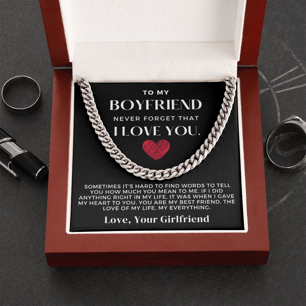 Gift For Boyfriend | Love Of My Life Cuban Link Chain 0770T5C