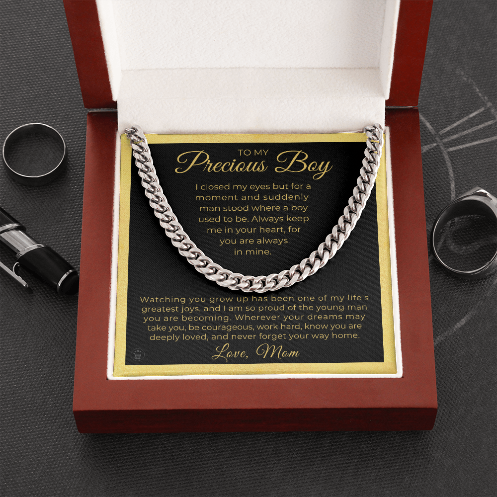 Gift for Adult Son From Mom | Your Way Home Cuban Link Chain 0597T12