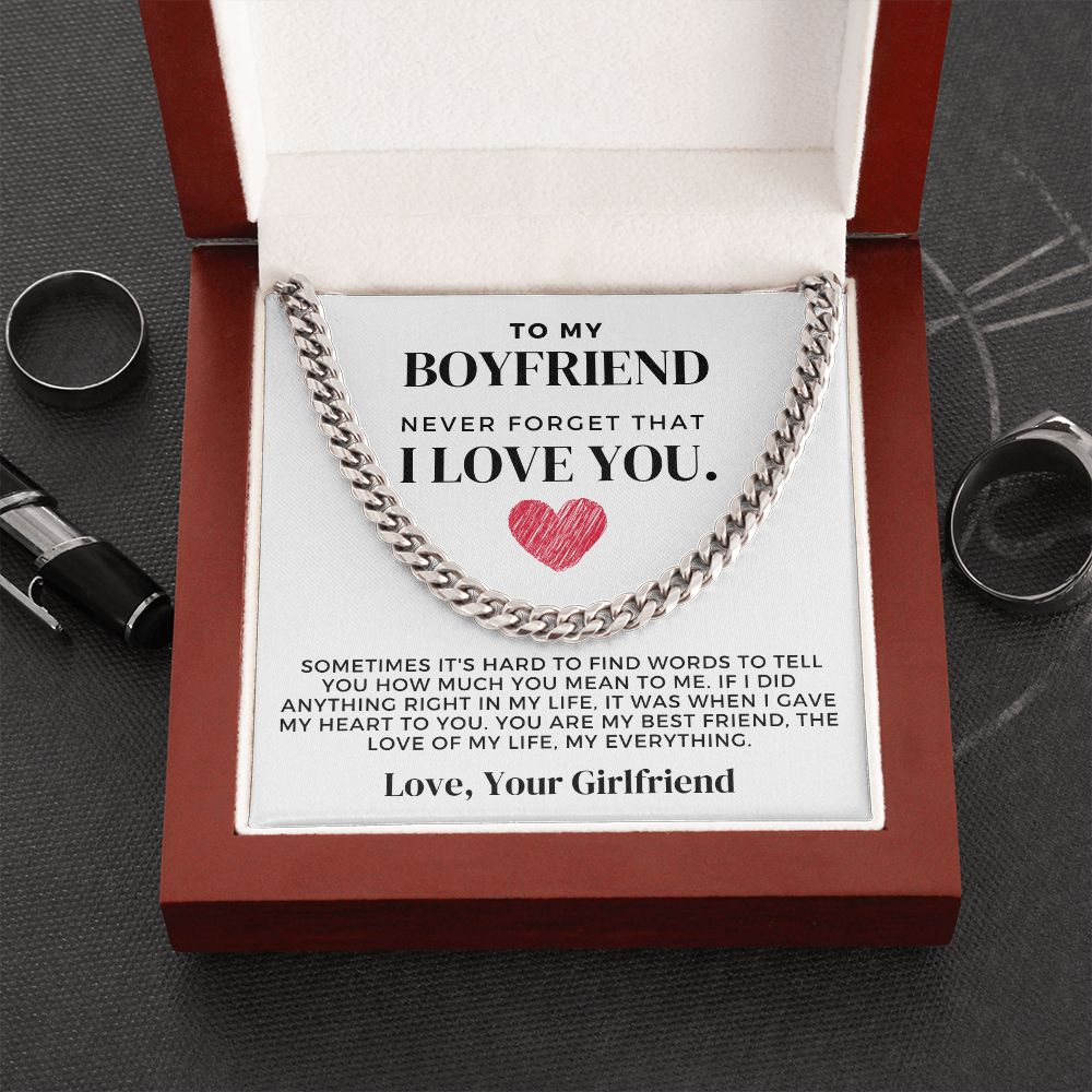 Gift For Boyfriend | Love Of My Life Cuban Link Chain 0770T1C