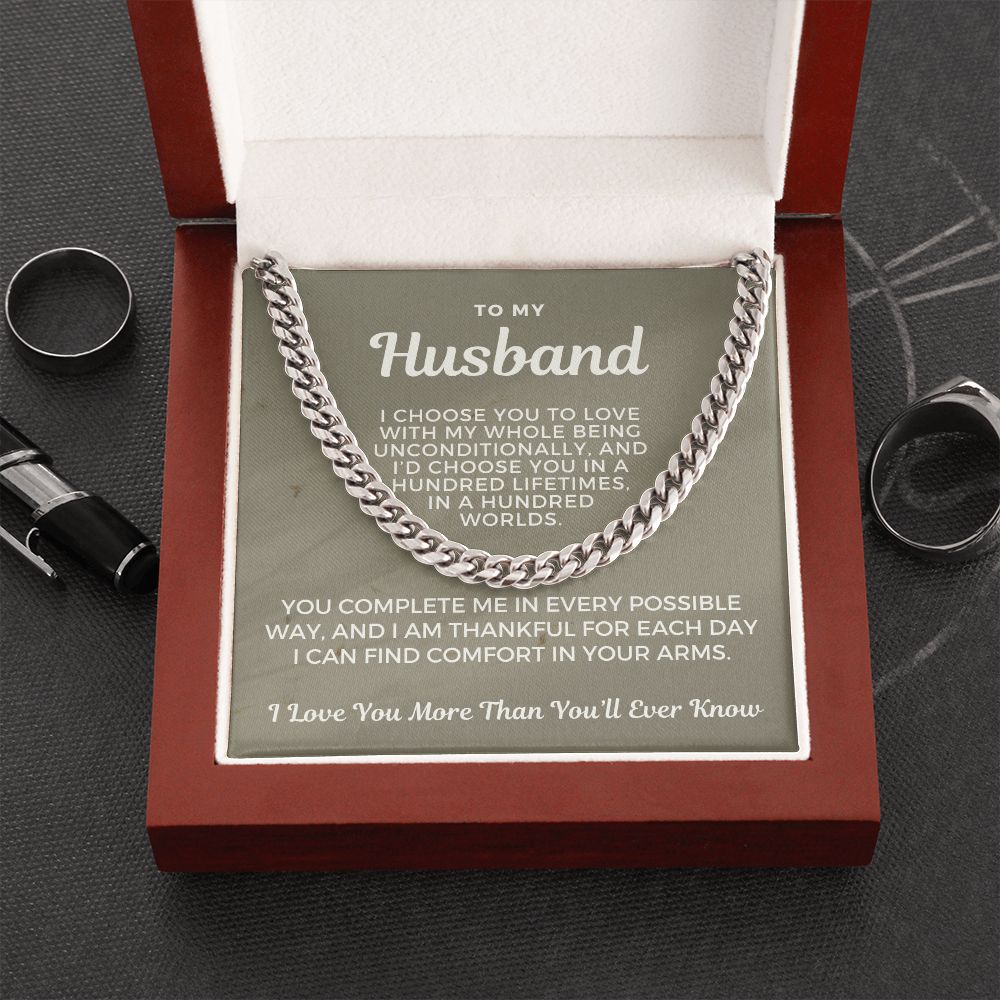 Gift For Husband | I Choose Cuban Link Chain 0695T15