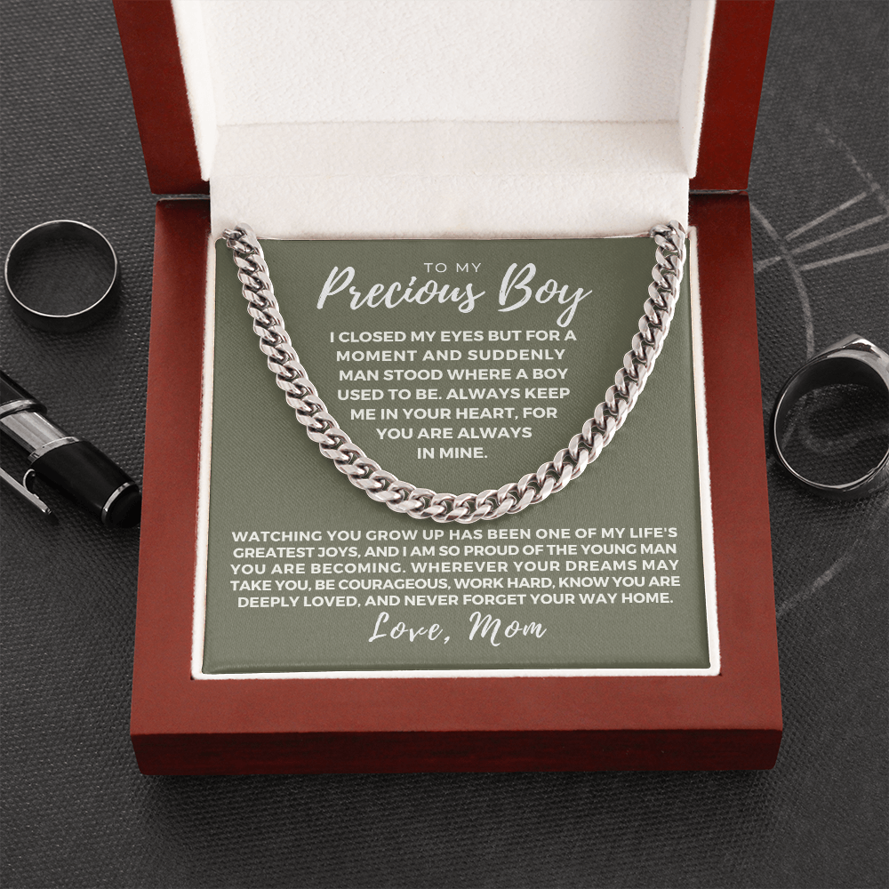 Gift for Adult Son From Mom | Your Way Home Cuban Link Chain 0597T8