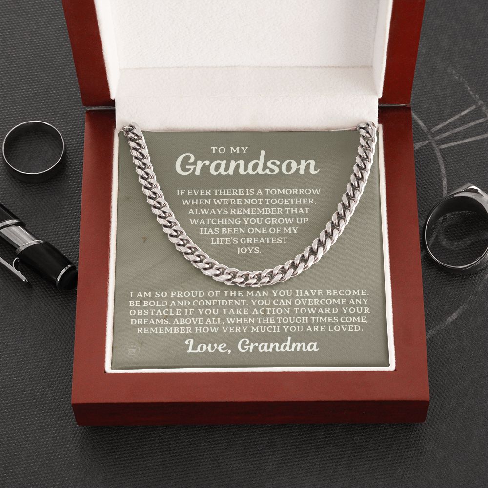 Grandson Gift from Grandma | So Proud Cuban Link Chain 0602T15