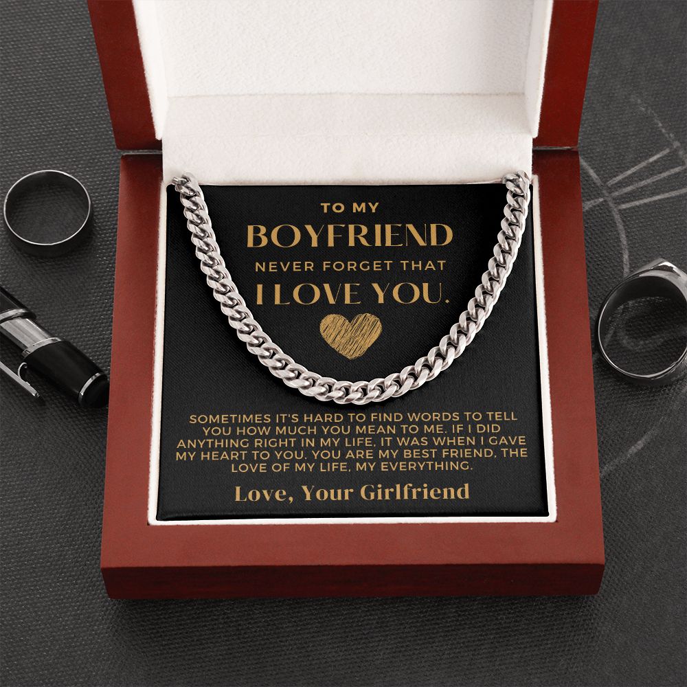 Gift For Boyfriend | Love Of My Life Cuban Link Chain 0770T6C