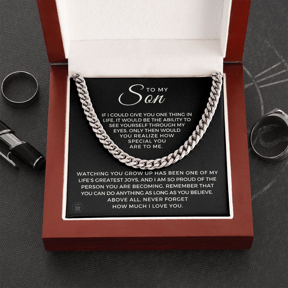 Gift for Adult Son From Mom | Special Cuban Link Chain 0593T17