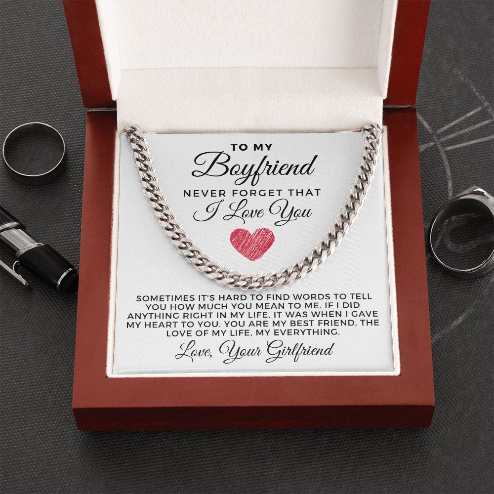 Gift For Boyfriend | Love Of My Life Cuban Link Chain 0770T9C