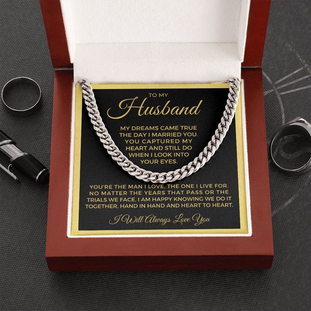 Gift For Husband | I Live For Cuban Link Chain 0699T11