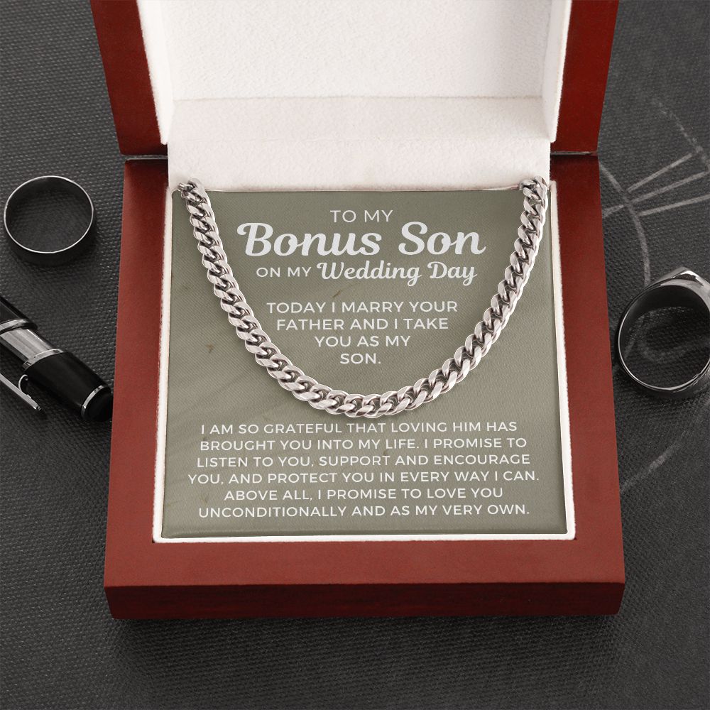 Bonus Son Wedding Gift | Promise Cuban Link Chain 0786T8C