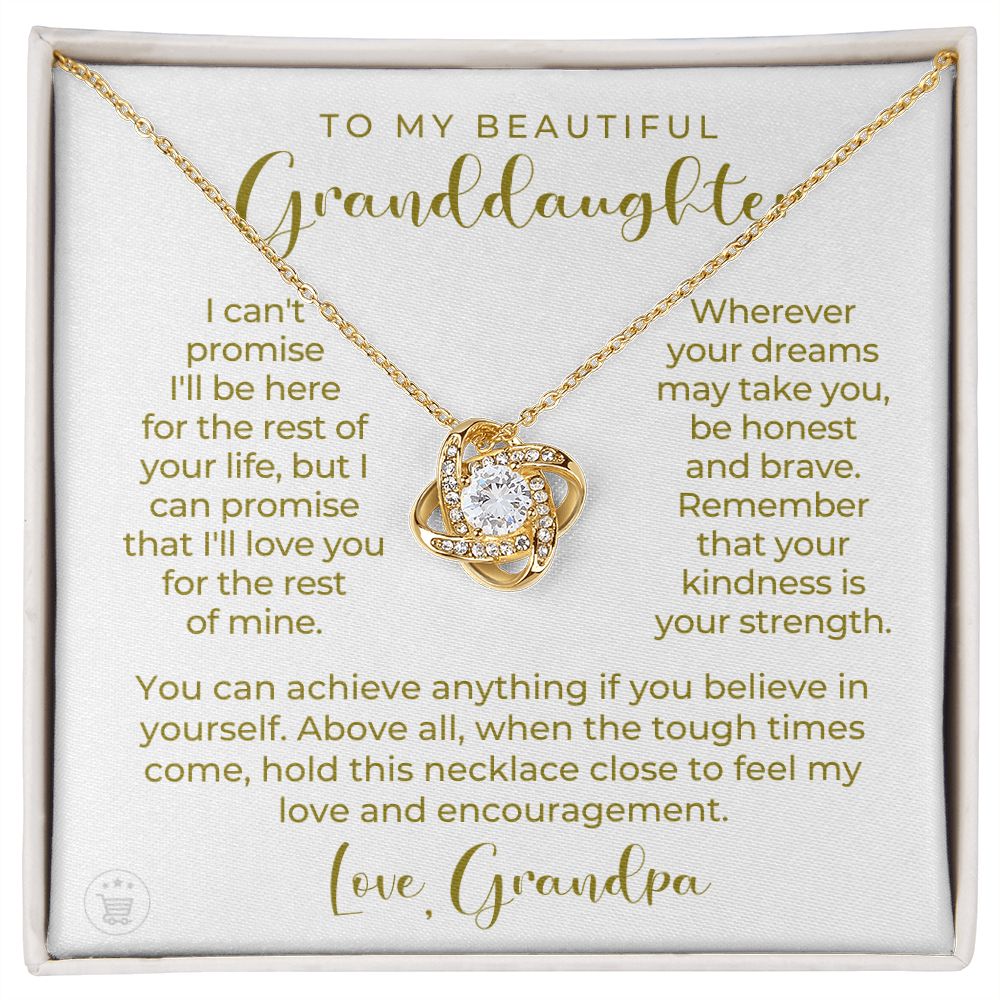 Granddaughter Gift From Grandpa | My Promise Necklace 0690T1
