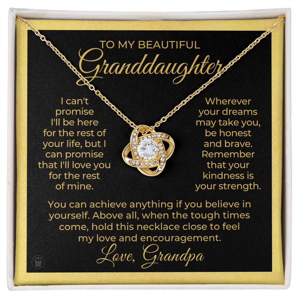 Granddaughter Gift From Grandpa | My Promise Necklace 0690T15