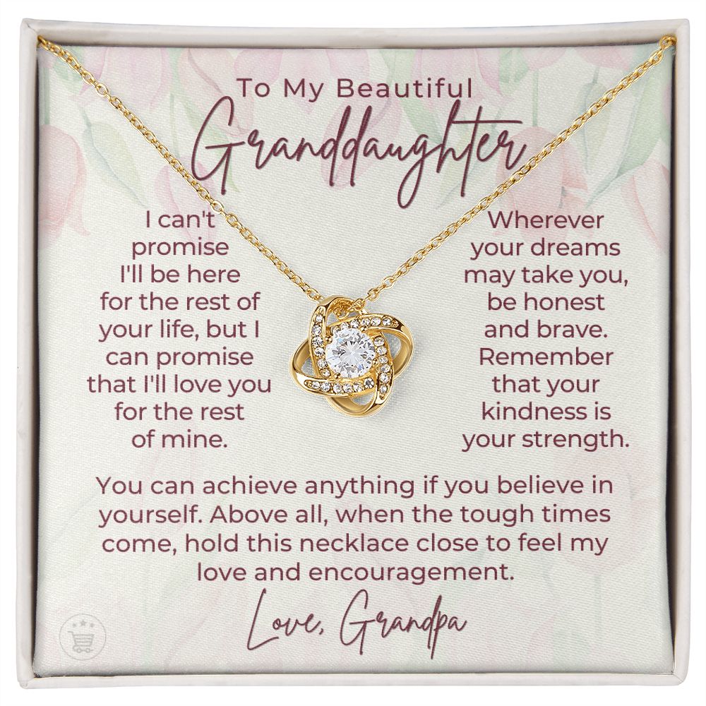 Granddaughter Gift From Grandpa | My Promise Necklace 0690T10