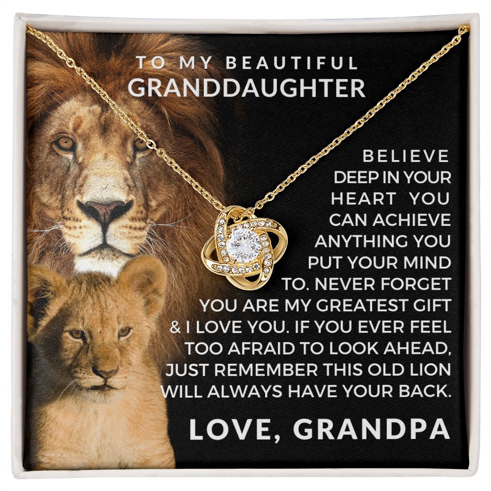 Granddaughter Gift From Grandpa | Greatest Gift Necklace 0708T2