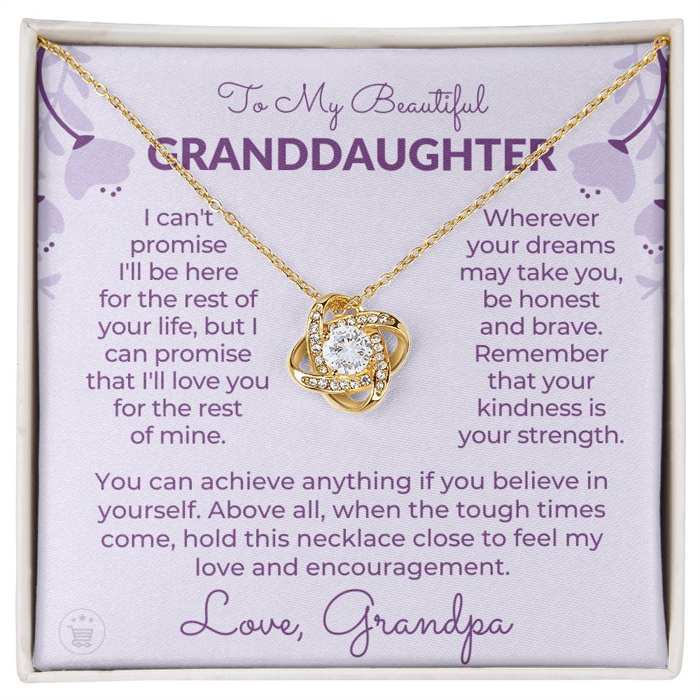 Granddaughter Gift From Grandpa  | My Promise Necklace 0690T7