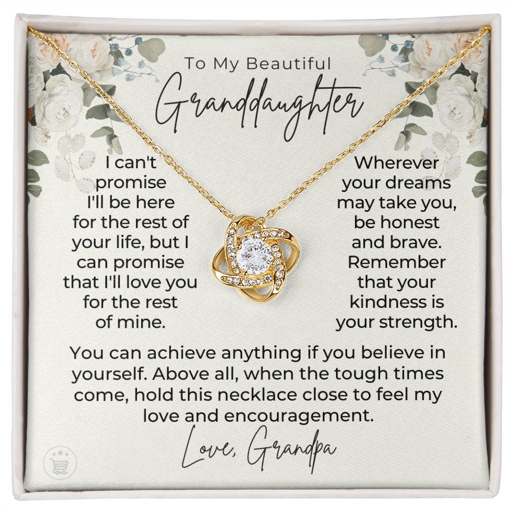 Granddaughter Gift From Grandpa  | My Promise Necklace 0690T9