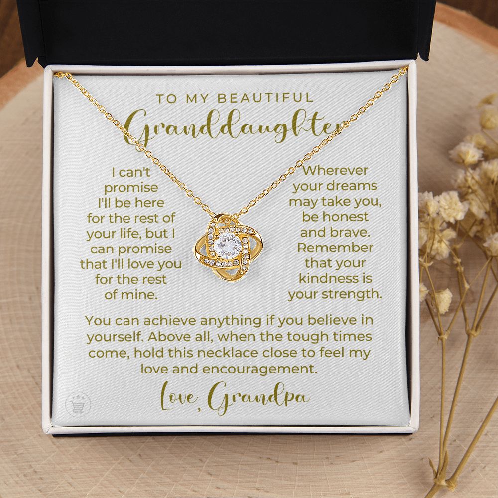 Granddaughter Gift From Grandpa | My Promise Necklace 0690T1