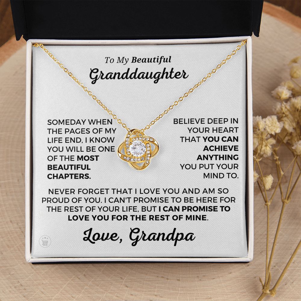 Granddaughter Gift From Grandpa | Promise Necklace 0707T1