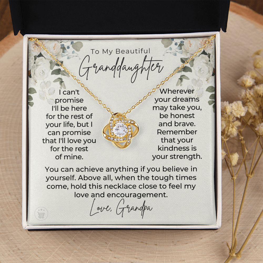 Granddaughter Gift From Grandpa  | My Promise Necklace 0690T9
