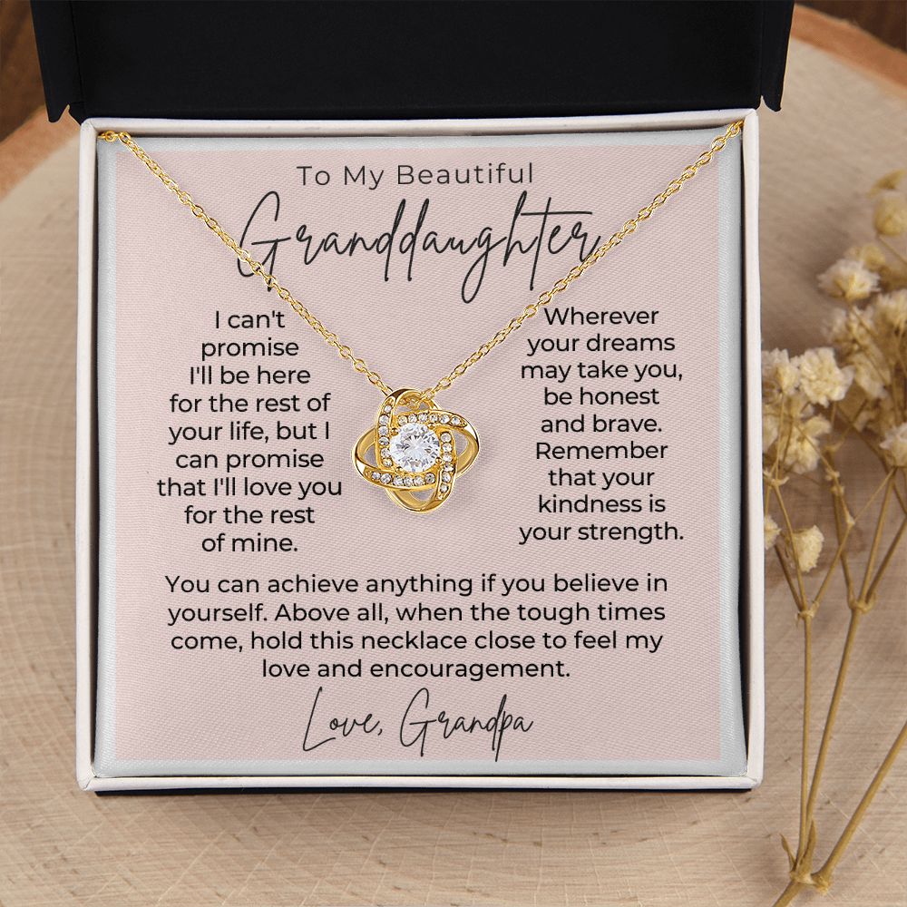 Granddaughter Gift From Grandpa | My Promise Necklace 0690T4
