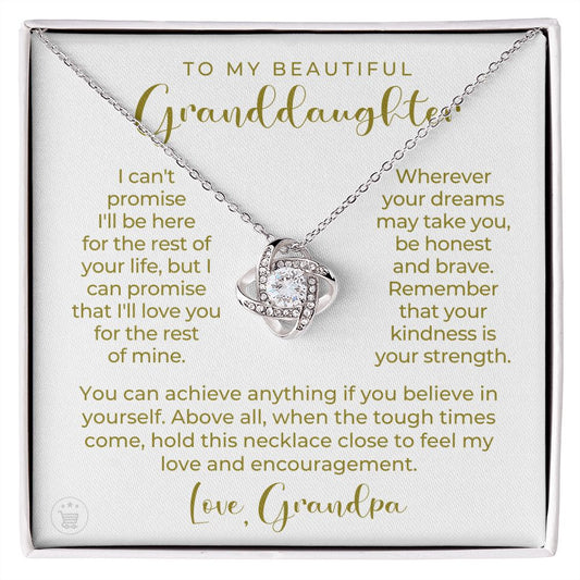 Granddaughter Gift From Grandpa | My Promise Necklace 0690T1