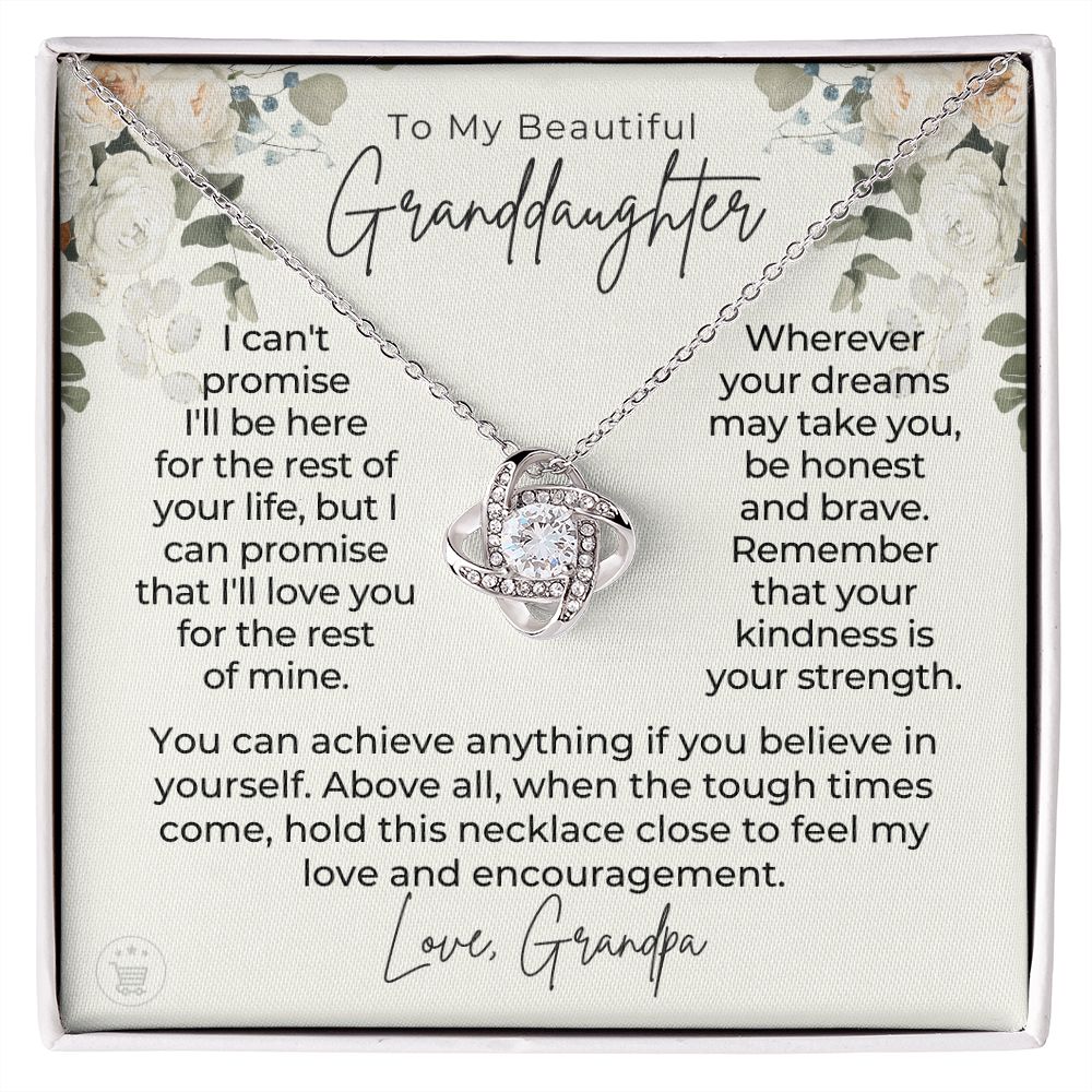 Granddaughter Gift From Grandpa  | My Promise Necklace 0690T9