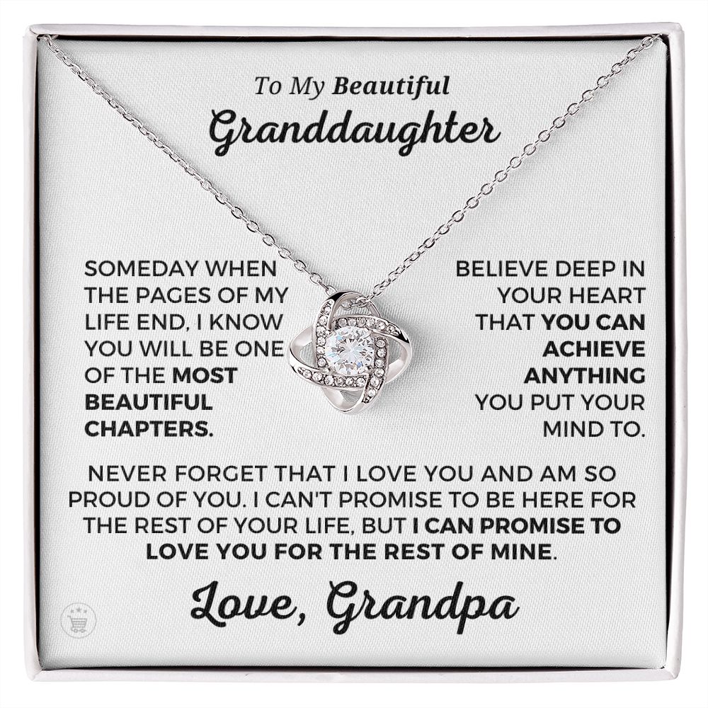 Granddaughter Gift From Grandpa | Promise Necklace 0707T1