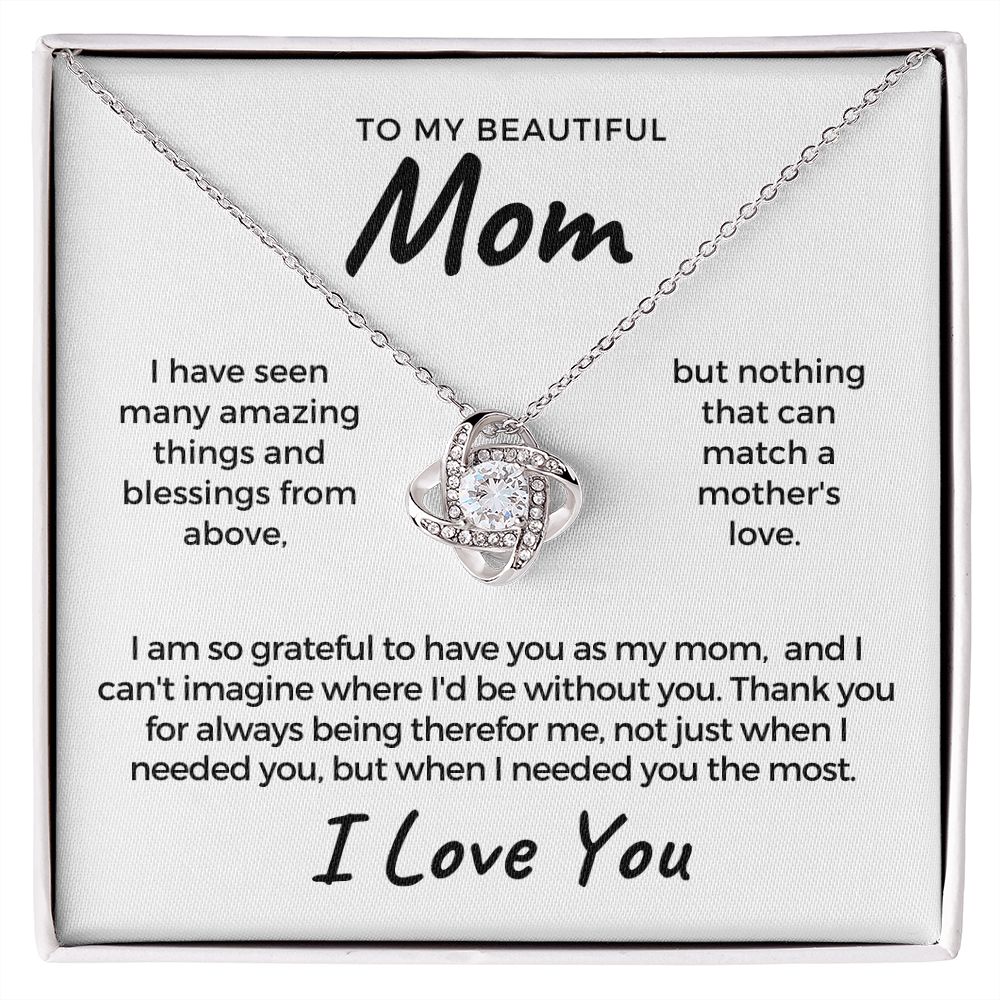Gift For Mom | Thank You Mom Necklace 0683T15