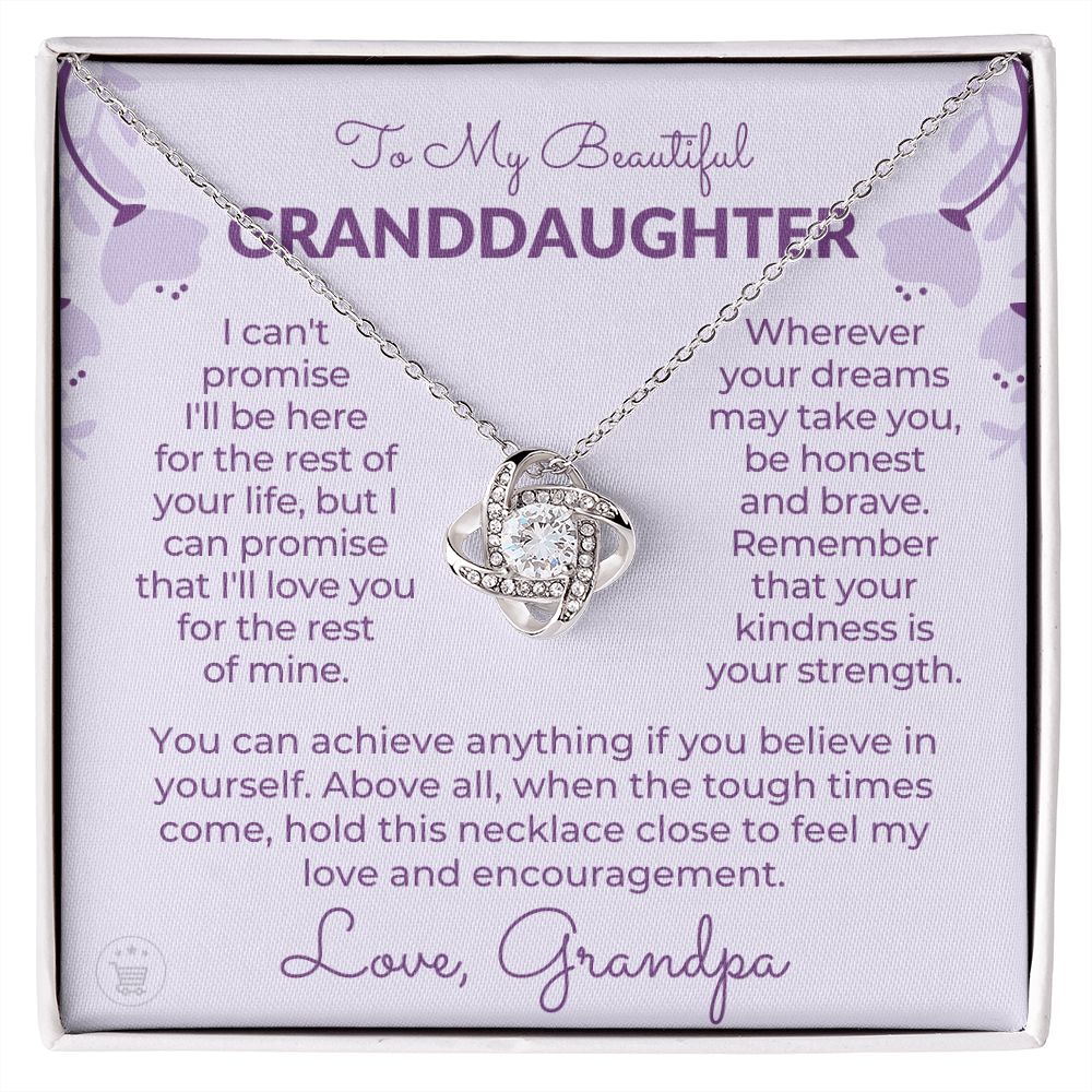 Granddaughter Gift From Grandpa  | My Promise Necklace 0690T7