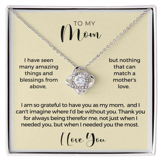 Gift For Mom | Thank You Mom Necklace 0683T11
