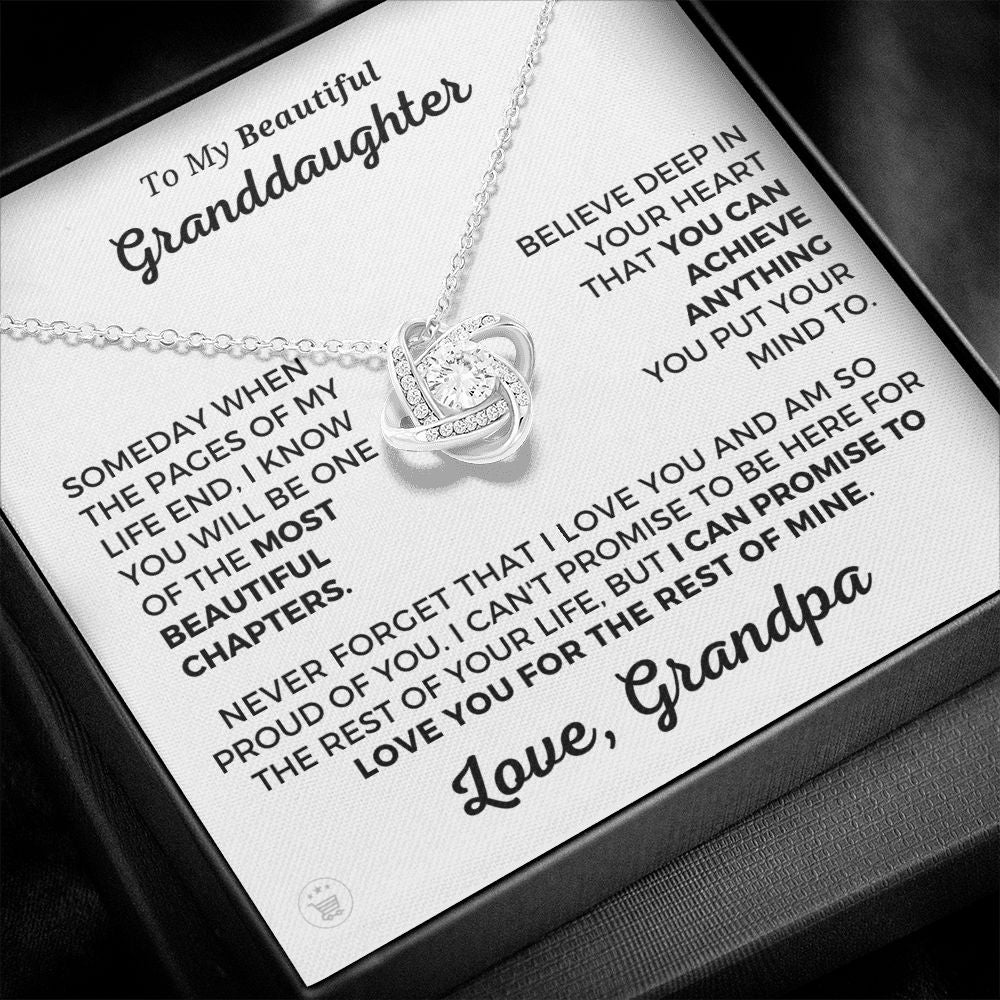 Granddaughter Gift From Grandpa | Promise Necklace 0707T1