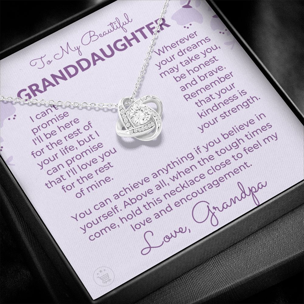 Granddaughter Gift From Grandpa  | My Promise Necklace 0690T7