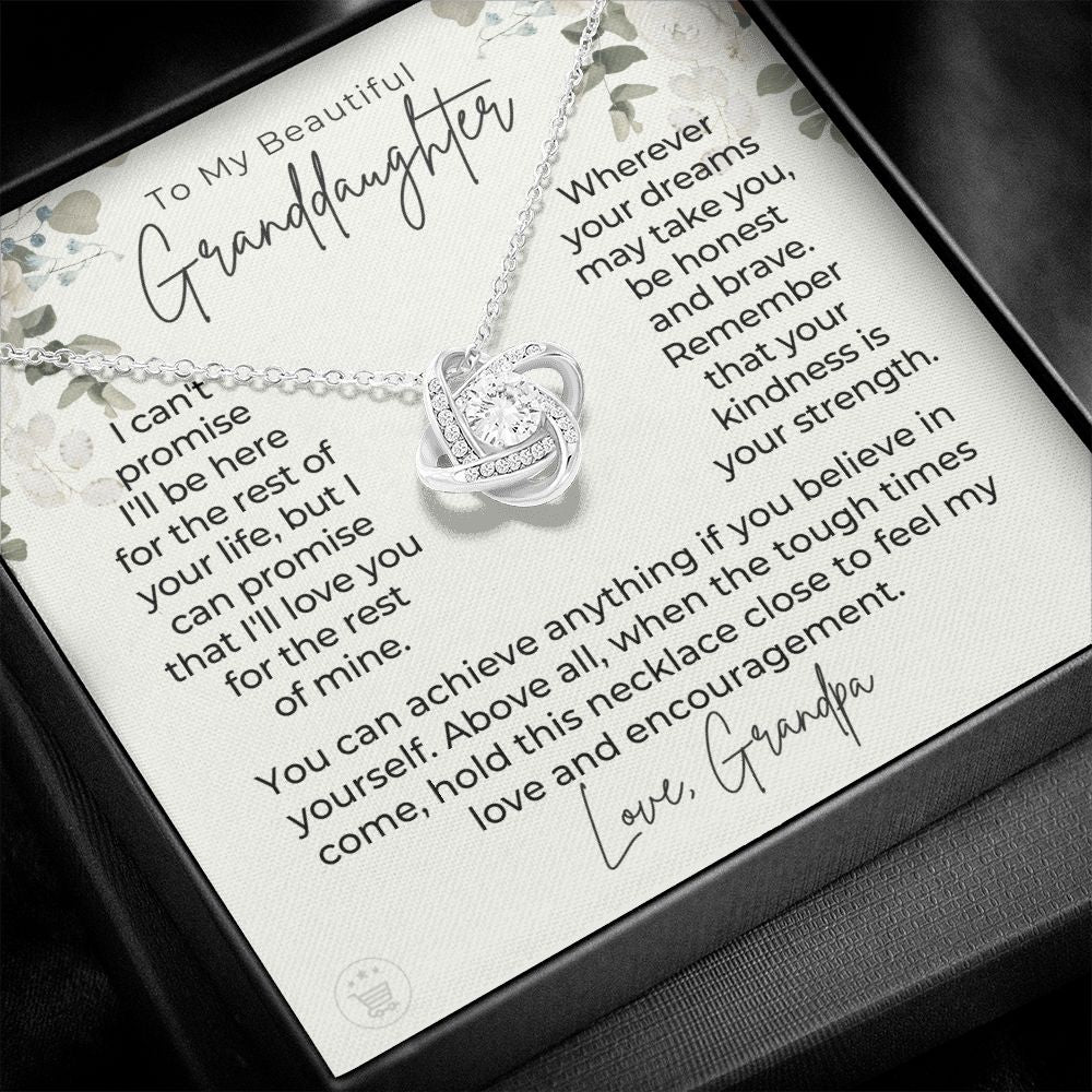 Granddaughter Gift From Grandpa  | My Promise Necklace 0690T9