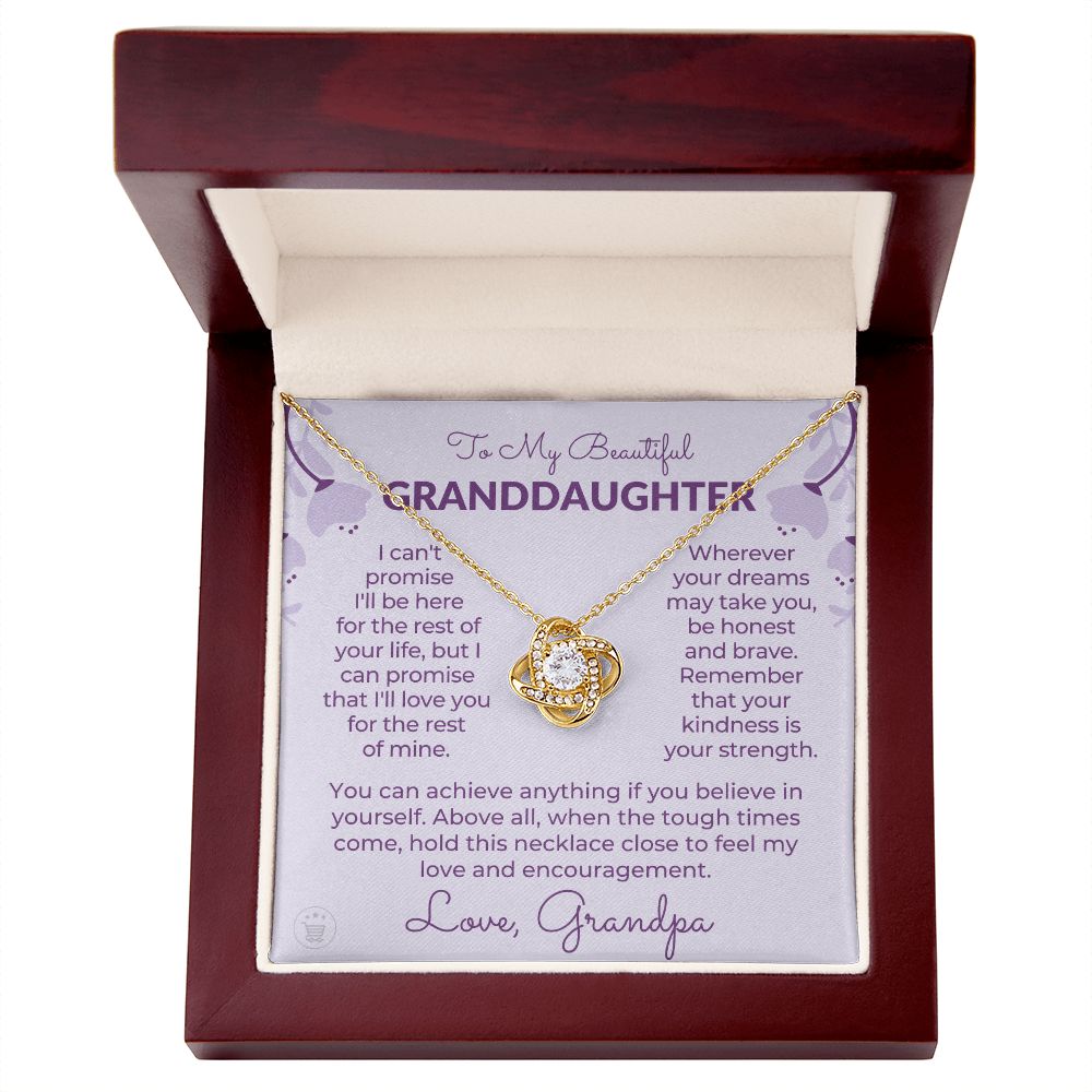 Granddaughter Gift From Grandpa  | My Promise Necklace 0690T7