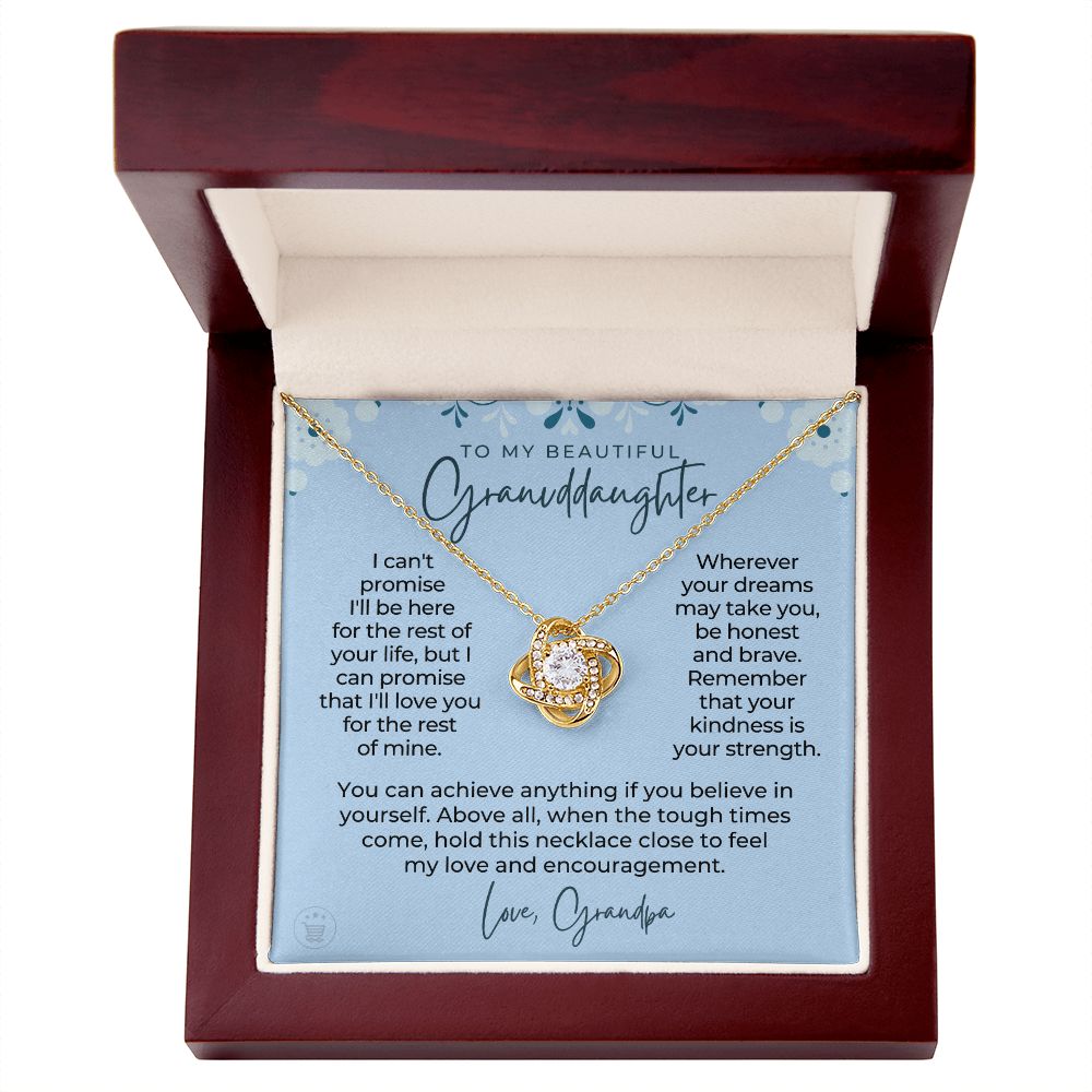 Granddaughter Gift From Grandpa  | My Promise Necklace 0690T12